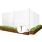 Valla para Aire Acondicionado, Panel de Vinilo Blanco para Valla de Privacidad de Cubos de Basura para Exterior, Cerramiento para Equipos de Piscina Exterior con Estacas Metálicas, (Paquete de 2)