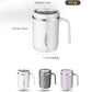 1pc Stainless Steel Cups With Lid; 16 Oz 304 Stainless Steel Tumblers Durable Coffee Mug With Splash Proof Sliding Lid; Drink With Lid Open; Plastic Housing And Lid; Straw Not Included