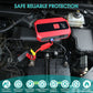 Portable Car Jump Starter Air Compressor 1500A 400PSI Car Battery Charger Jump Starter Power Bank LED Flashlight Digital Tire Inflator for 4.0L Gasoline Or 2.0L Diesel Engine