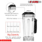 5 Core 2L Professional Countertop Blender For Kitchen 68 Oz 2000W High Speed BPA Free 6 Titanium Blade Smoothie Blender Electric For Soup Shake Juice Multi-Speed Manual JB 2000 M