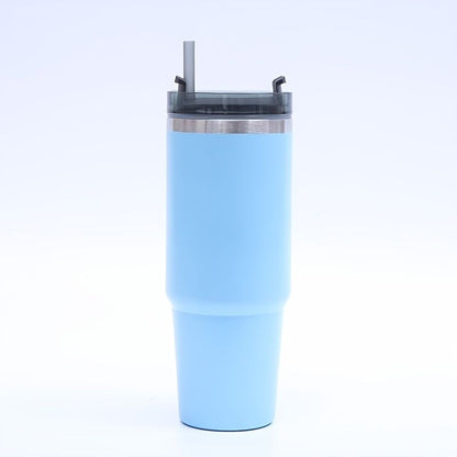 1pc Stainless Steel Vacuum Mug; Home; Office Or Car Vacuum Flask; Insulation Cup With Straw; Insulated Tumbler