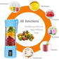Personal blender with 6 blades; Personal Size Blender Juicer Cup; Smoothies and Shakes Blender; Handheld Fruit Machine; Blender Mixer Home