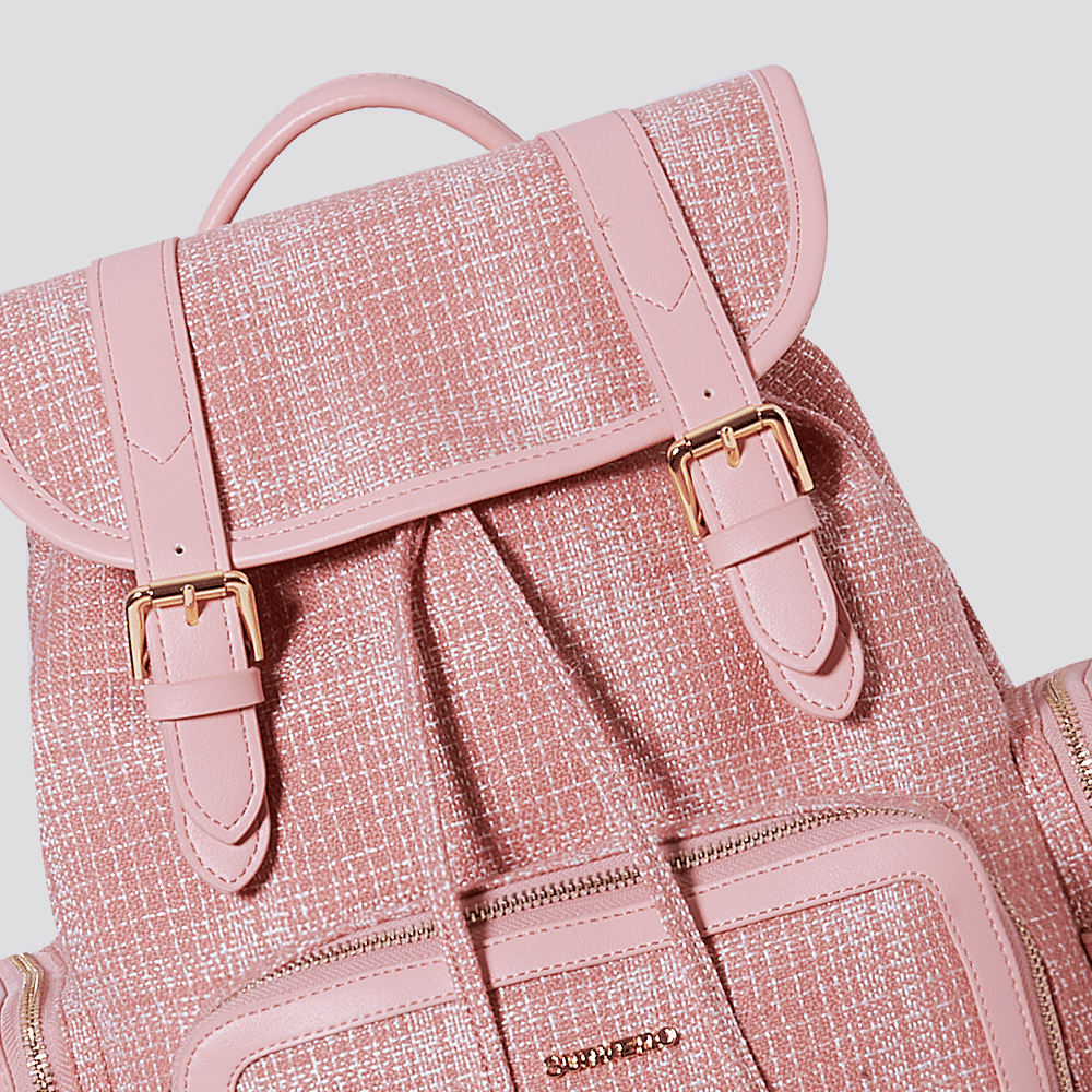 SUNVENO Mochila para pañales, bolso cambiador de bebé, bolsos de tweed para pañales de bebé, multifunción, impermeable para viajes