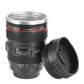 Camera Lens Coffee Mug Cup 13.6oz F ood-G rade Stainless Steel Travel Photography Insulated Mug for All Ages