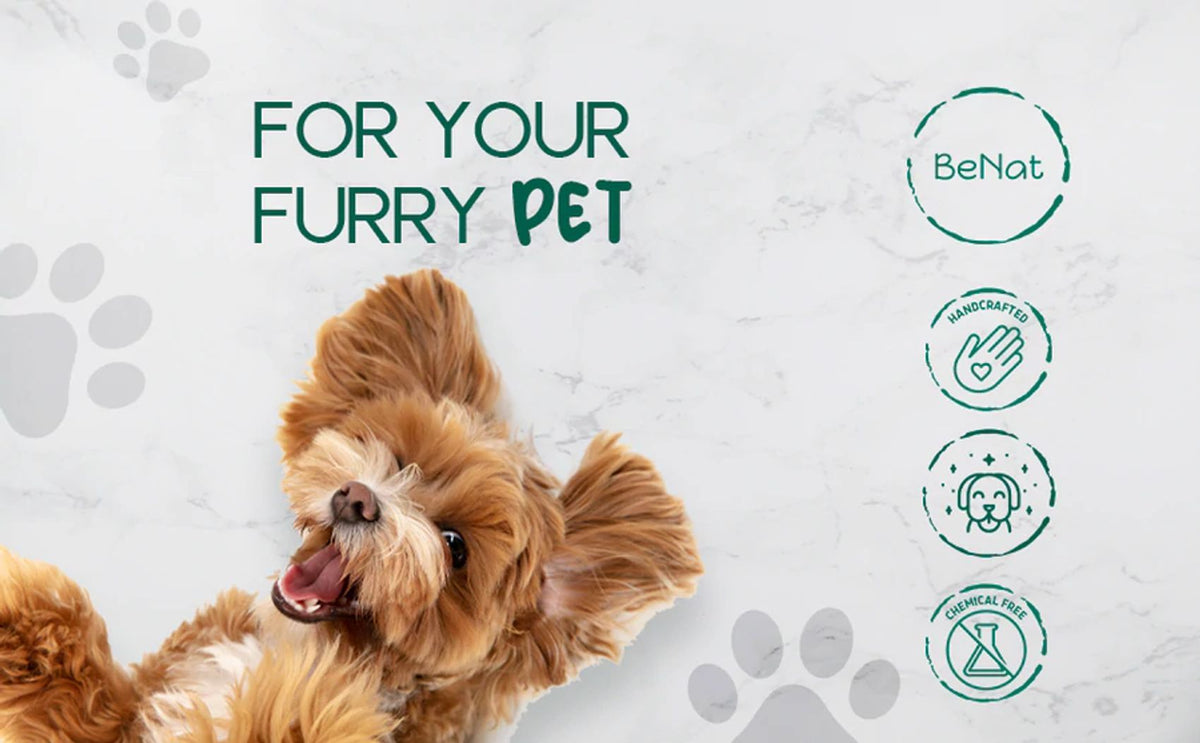 BeNat Pets. Paquete de Aseo para Mascotas 3 en 1. Jabón en Barra para Mascotas + Bálsamo para Mascotas + Toalla de Baño