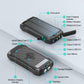 Portable Charger, Solar Power Bank 33500mAh Fast Charging, Solar Battery Pack with Waterproof 6W Bright Flashlight for iPhone S amsung Tablet