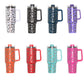 40oz Adventure Quencher Tumbler T hermos Vacuum Cups With Handle Stainless Steel Travel Water Cup Stay Ice Cold Car Coffee Mug