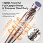 KOIOS 1100W Immersion Hand Blender, Stainless Steel Stick Blender with 12-Speed & Turbo Mode, 5-in-1 Handheld Blender with 600ml Mixing Beaker with Lid, 500ml Chopper, Whisk, Milk Frother, B PA-F ree