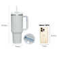 30OZ Straw Coffee Insulation Cup With Handle Portable Car Stainless Steel Water Bottle LargeCapacity Travel B PA F ree Thermal Mug