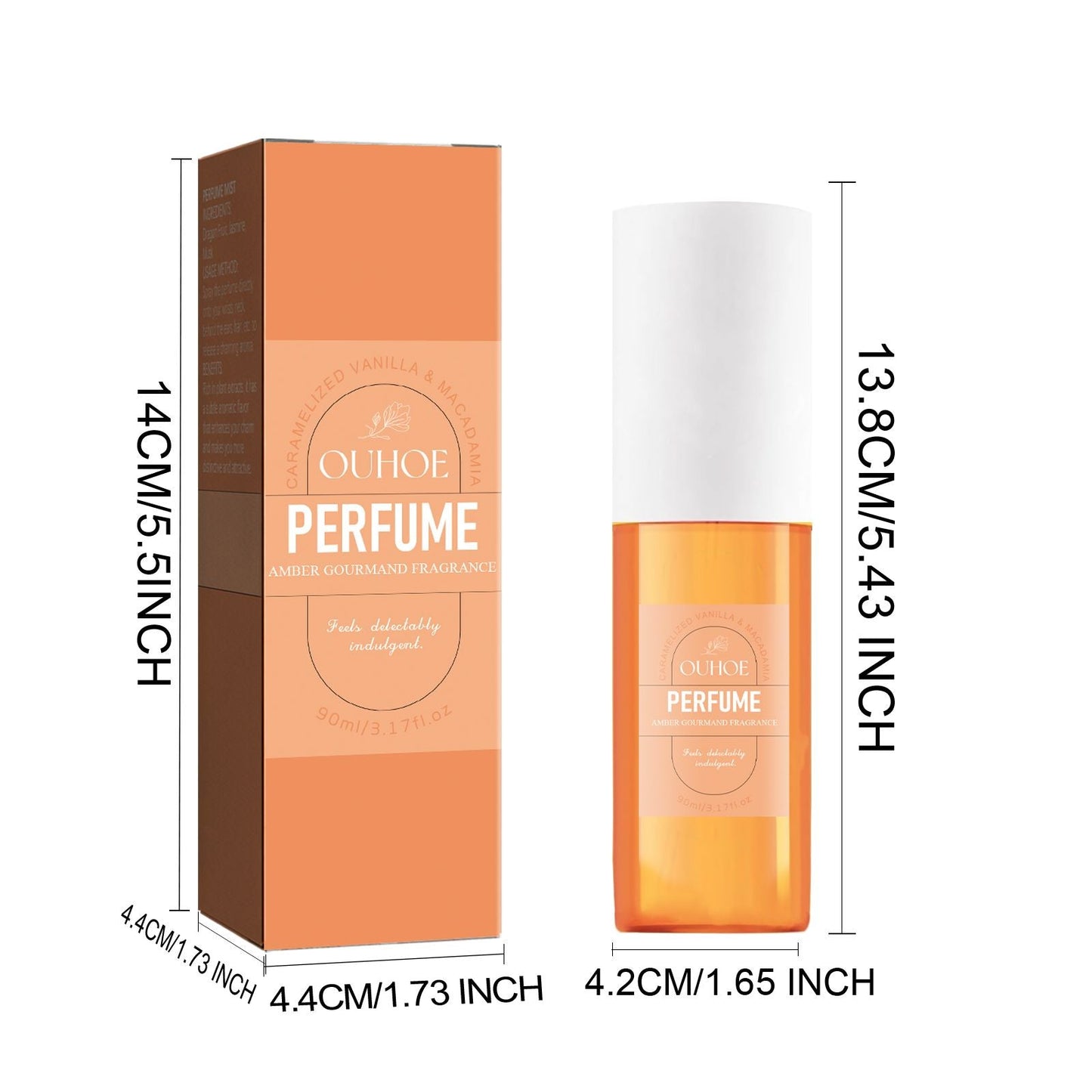 OUHOE Perfume Brasil (Naranja) Mujeres Citas Frescas Naturales Fragancia Duradera No Picante Floral Spray Corporal