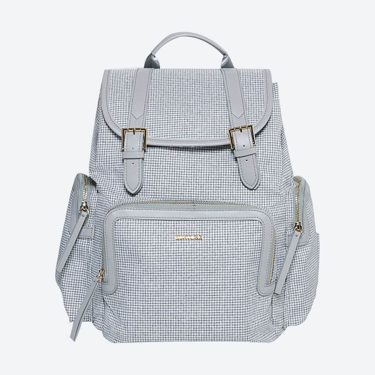 SUNVENO Mochila para pañales, bolso cambiador de bebé, bolsos de tweed para pañales de bebé, multifunción, impermeable para viajes