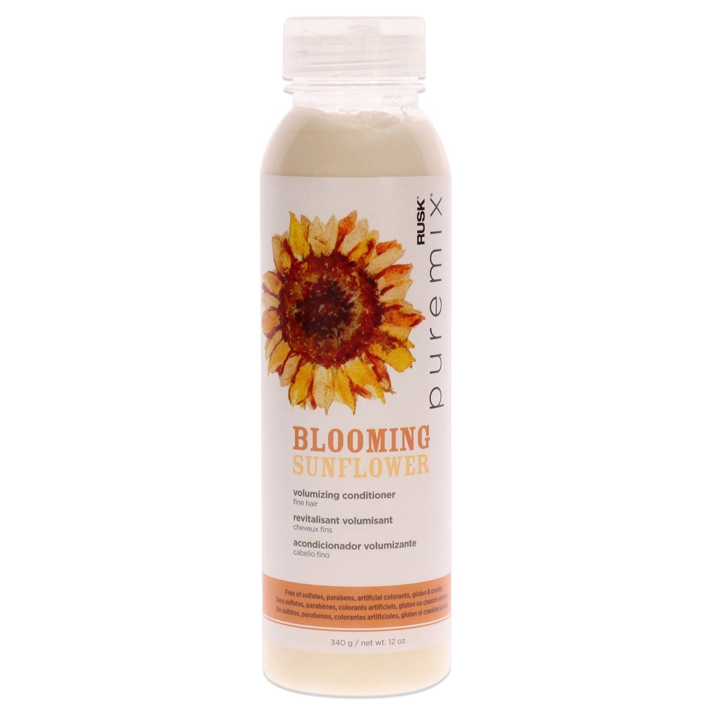 Acondicionador Voluminizador Puremix Blooming Sunflower - Cabello Fino de Rusk para Unisex - Acondicionador de 355 ml