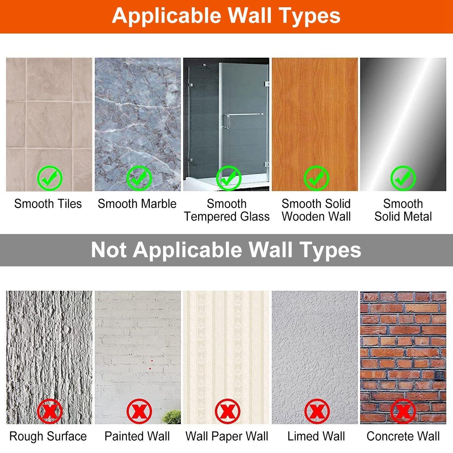 Estantes para ducha (paquete de 5) con 18 ganchos incorporados, estantes de almacenamiento a prueba de óxido para montar en la pared para baño, dormitorio, cocina, organizador de baño adhesivo para champú, cepillo de dientes y jabón