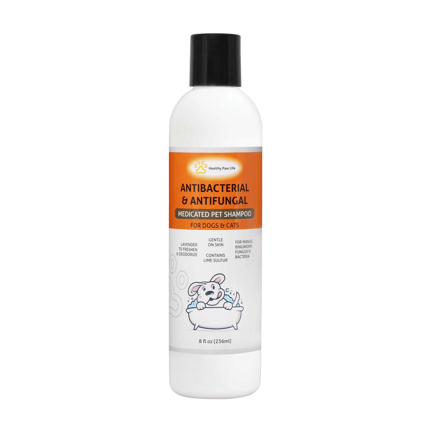 Champú de azufre de cal para mascotas - Solución veterinaria y para el cuidado de mascotas para la piel con picazón y seca - Seguro para perros; gatos; cachorros; gatitos; caballos