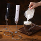 1 Espumador de Leche con Soporte Batidor Eléctrico de Mano con Velocidades; Batidora; Espuma de Leche; Minibatidora y Batidora de Café para Espumar Batidos; Latte;
