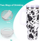40oz 5D cowprint Insulated Tumbler With Handle And Straw Lid Portable Large Capacity water bottle, Heat preservation,304 Stainless Steel Cup For Outdoor Sports, Travel & Camping Birthday Gift