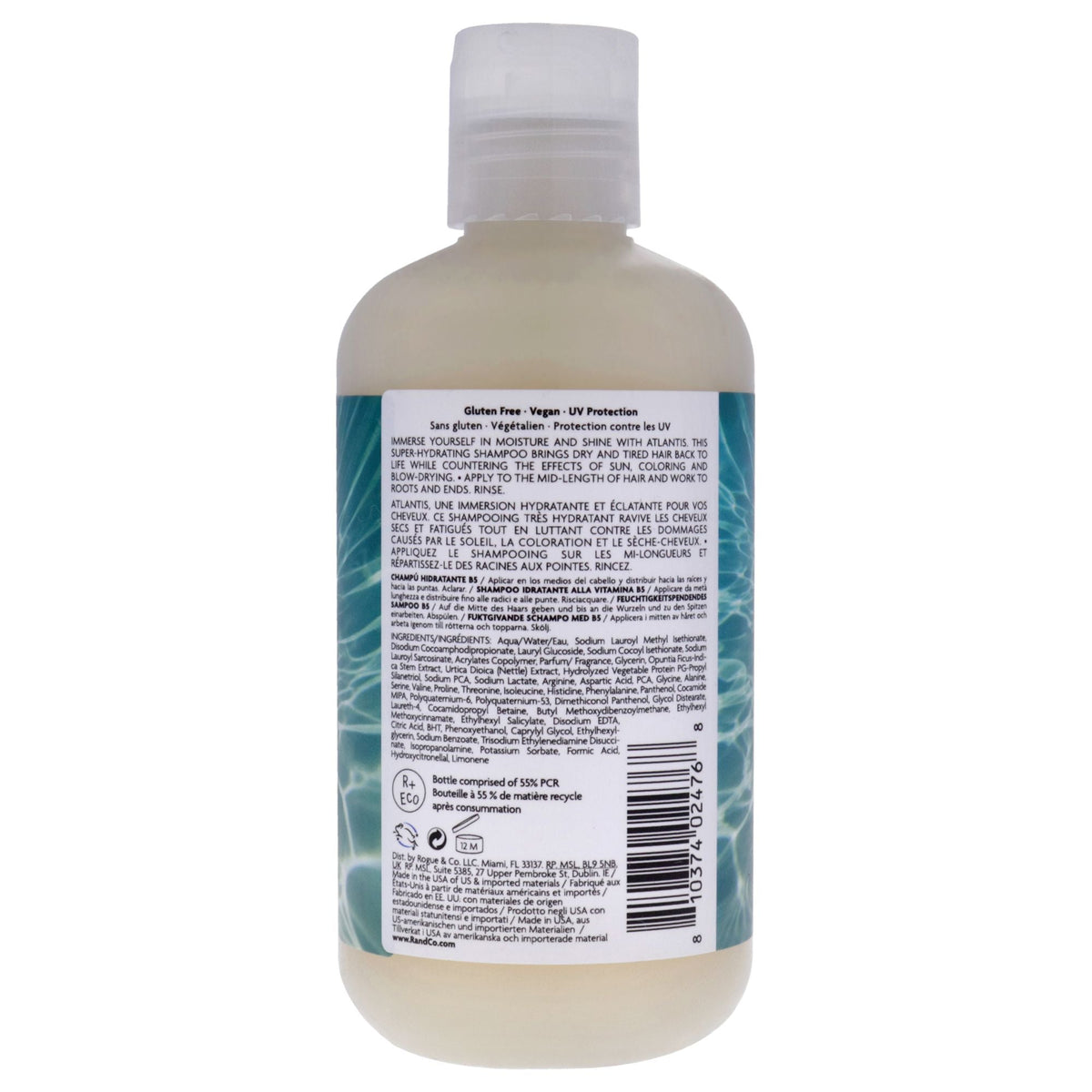 Champú Hidratante Atlantis B5 de R+Co para Unisex - Champú de 250 ml