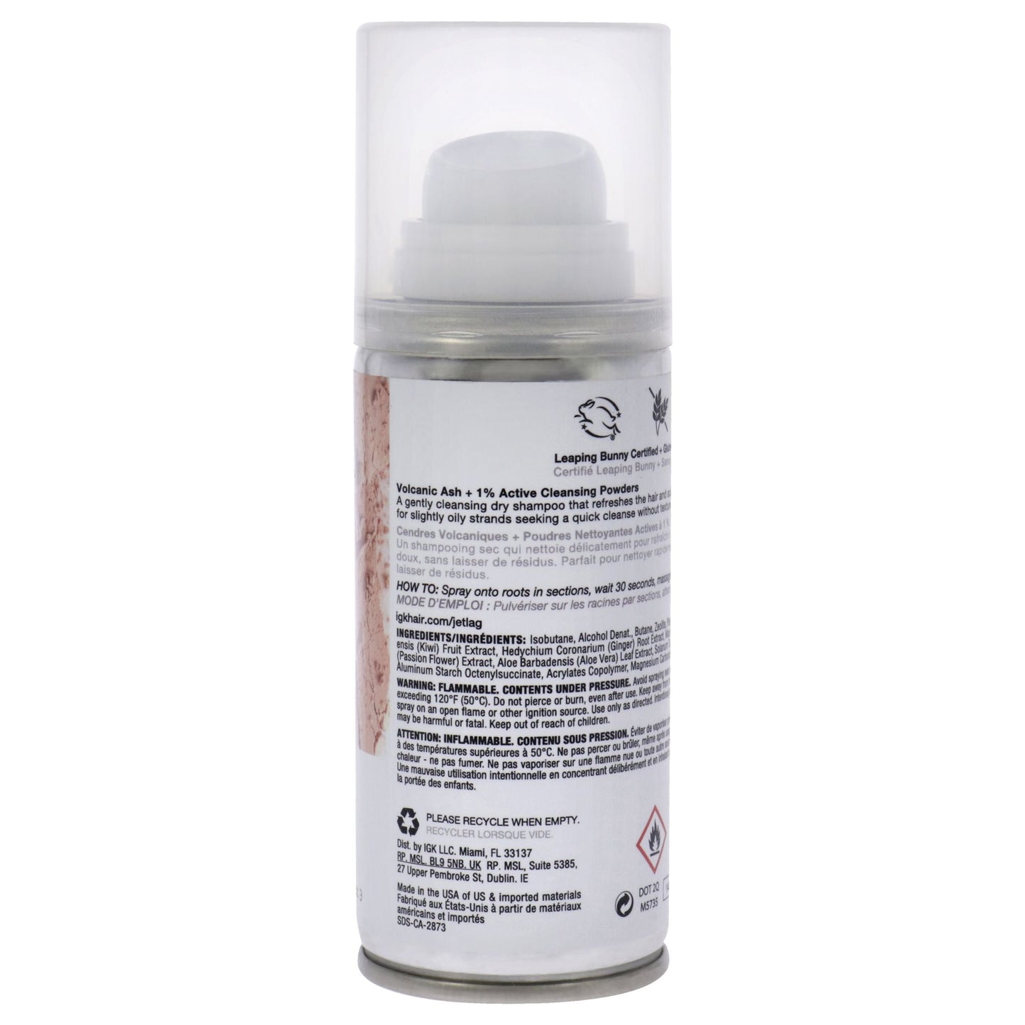 Champú Seco Ligero Jet Lag de IGK para Unisex - 2 oz Champú Seco