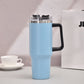 40oz Handle Car Cup with pipette stainless Steel insulated Cold beer cup portable ice cup with handle; Insulated Reusable Leakproof Stainless Steel Water Bottle Travel Mug Iced Coffee Cup