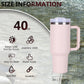 40oz V2 large capacity tumbler,  With Handle And Straw Lid, Insulated Reusable Stainless Steel Water Bottles Travel Mug Coffee Cup car cup water cup For Men Women Outdoor Camping Driving, gift