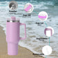 40oz large capacity tumbler, With Handle And Straw Lid, Insulated Reusable Stainless Steel Water Bottles Travel Mug Coffee Cup car cup water cup For Men Women Outdoor Camping Driving,  gift