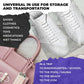 Bolsas de viaje transparentes con cordón para zapatos, 30 x 40 cm. Paquete de 100 bolsas antipolvo impermeables para zapatos con cordón doble de algodón. Bolsas de plástico PE de 2 mil con cordón para empacar, almacenar.