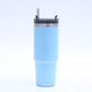1pc Stainless Steel Vacuum Mug; Home; Office Or Car Vacuum Flask; Insulation Cup With Straw; Insulated Tumbler