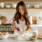 KOIOS 5-in-1 Hand Immersion Blender, 1000W 12 Speed Handheld Blender, Copper Motor Stainless Steel Blade Stick Blender,600ml Mixing Beaker,500ml Food Processor, Whisk, Milk Frother, B PA-F ree, Red