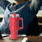 40oz large capacity tumbler, With Handle And Straw Lid, Insulated Reusable Stainless Steel Water Bottles Travel Mug Coffee Cup car cup water cup For Men Women Outdoor Camping Driving,  gift