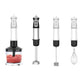 1000W 5 In 1 Immersion Hand Blender Stainless Steel Hand Mixer with 12 Speeds Turbo Mode Food Processor with 20Oz Beaker 17Oz Chopper Whisk Milk Frother