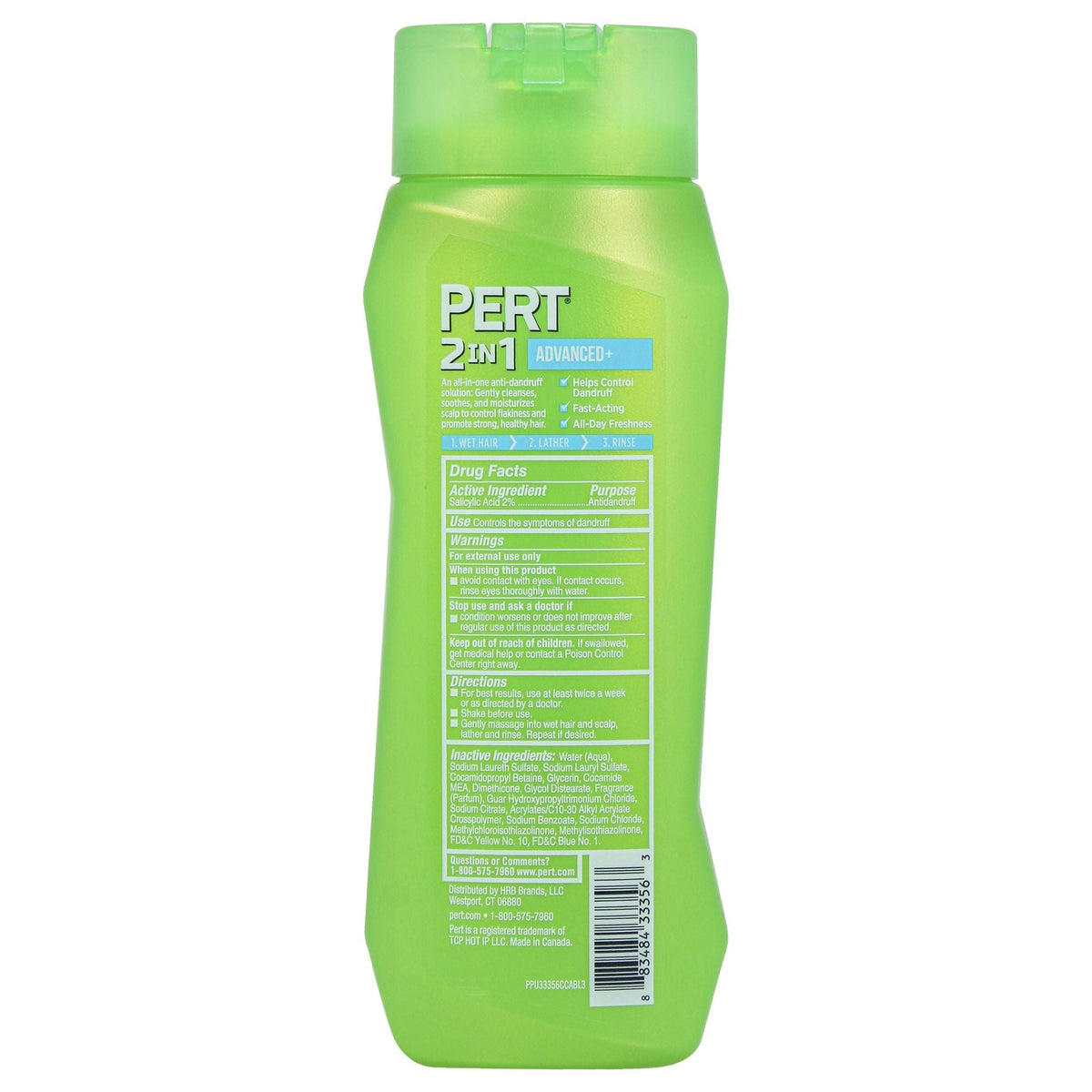 Control de la caspa Piritiona de zinc para un cabello sin escamas Champú y acondicionador 2 en 1