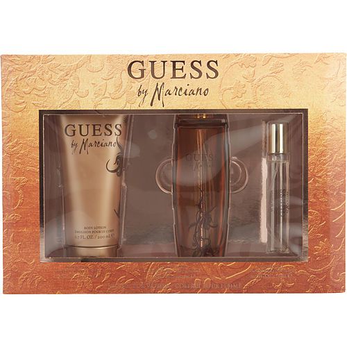 GUESS BY MARCIANO de Guess EAU DE PARFUM SPRAY 3.4 OZ & LOCIÓN CORPORAL 6.7 OZ & EAU DE PARFUM SPRAY 0.5 OZ