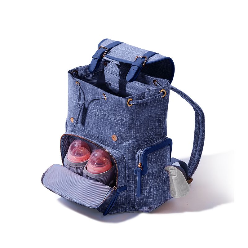 SUNVENO Mochila para pañales, bolso cambiador de bebé, bolsos de tweed para pañales de bebé, multifunción, impermeable para viajes