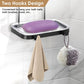 Soap Dish Soap Bar Holder Square Soap Rack Wall Mounted S Bar Shower Bathroom Self with 2 Hooks