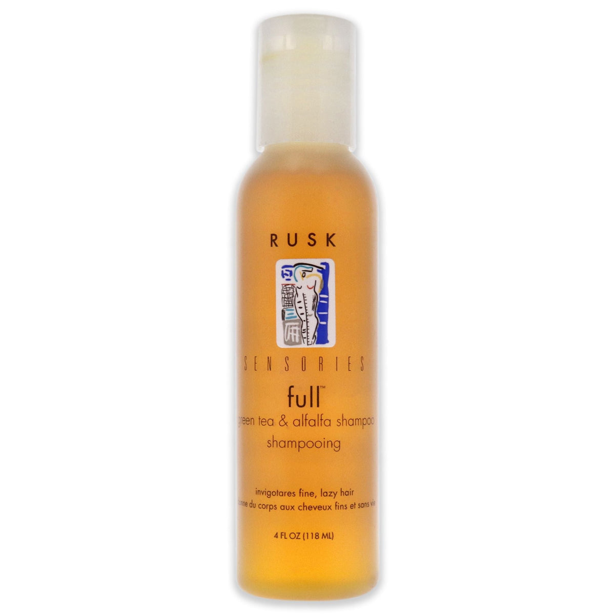 Sensories Full Green Tea Alfalfa Shampoo de Rusk para Unisex - Champú de 4 oz