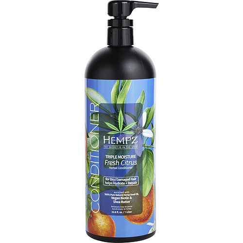 HEMPZ by Hempz ACONDICIONADOR HERBAL CÍTRICOS FRESCOS TRIPLE HIDRATACIÓN PARA CABELLO SECO/DAÑADO 33.8 OZ