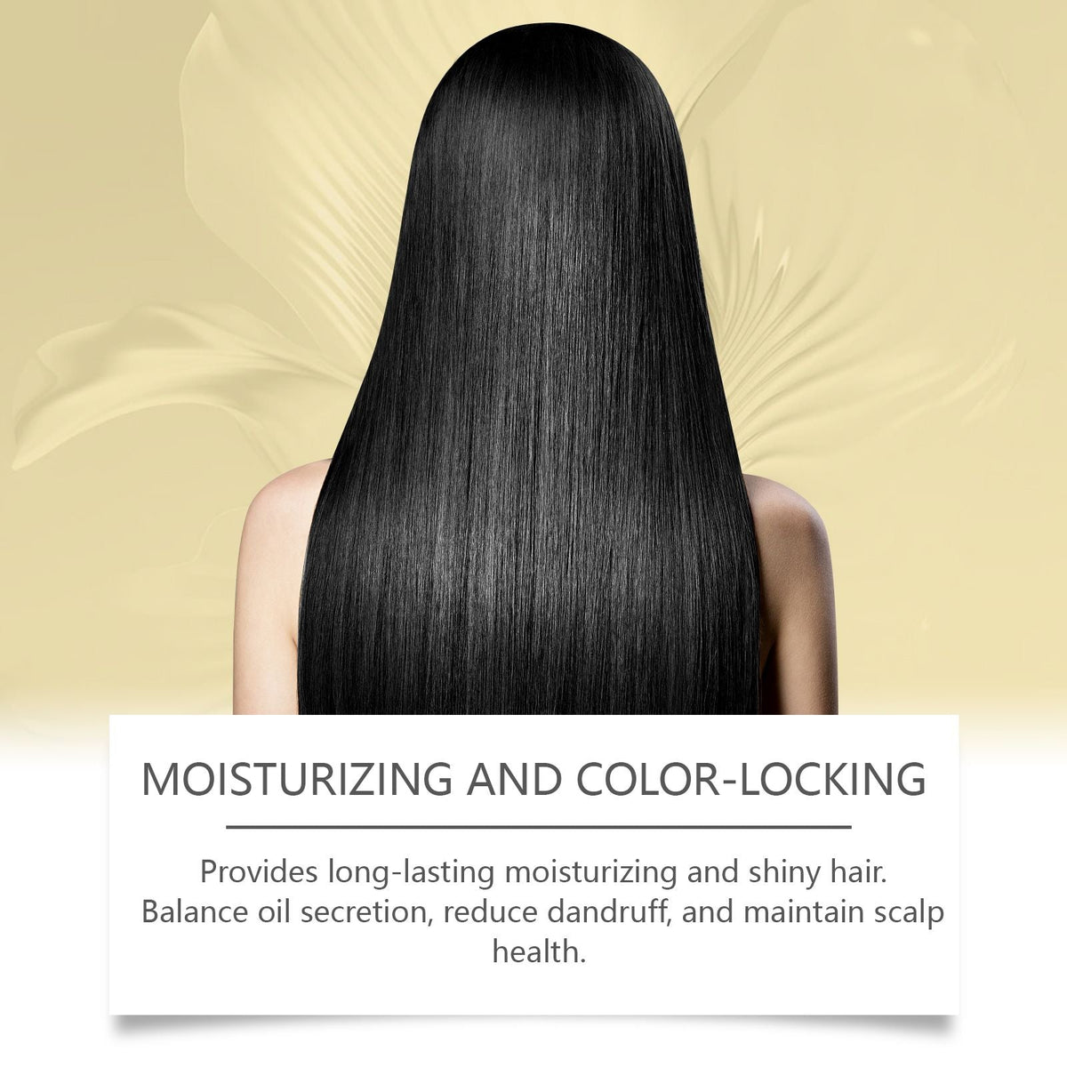 El champú OUHOE Cabello Oscuro nutre las raíces del cabello y mejora el cabello seco y encrespado en las puntas