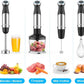 KOIOS Immersion Blender Handheld, 1000W 12-Speed 5 in 1 Hand Mixer Stick Blender with 304 Stainless Steel Blade, Food Processor, Beaker, Egg Whisk and Milk Frother,B PA-F ree, for Smoothies Baby Food