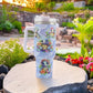 1pc 40oz Water Bottles,5D Little Turtle Series Tumbler,Large Capacity Stainless Steel Tumbler Insulation Cup With Lid And Straw For Women,Camping,Driving,skiing,Thermocoolers.Best Gift