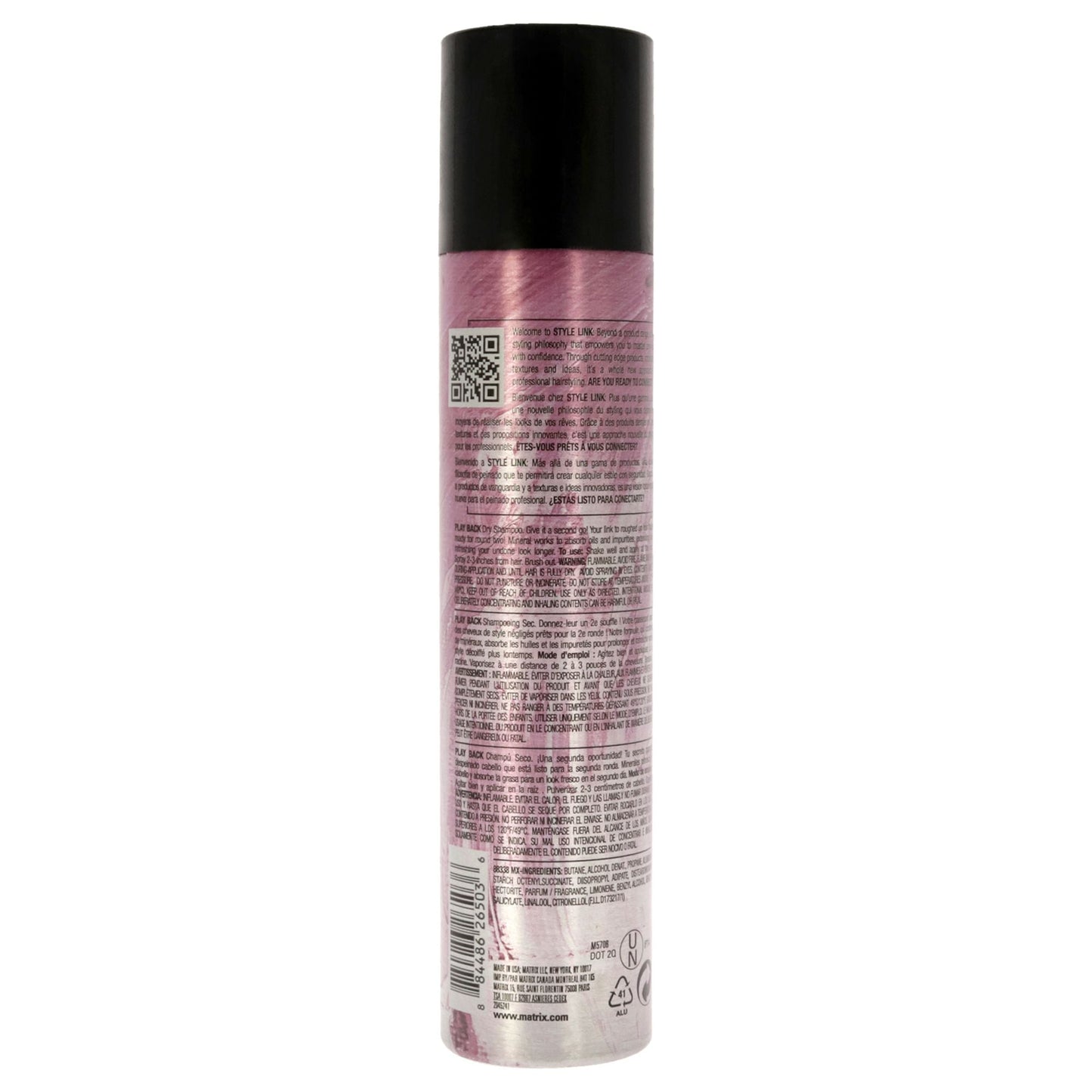 Champú seco Style Link Mineral Play Back de Matrix para unisex - Champú seco de 3.4 oz