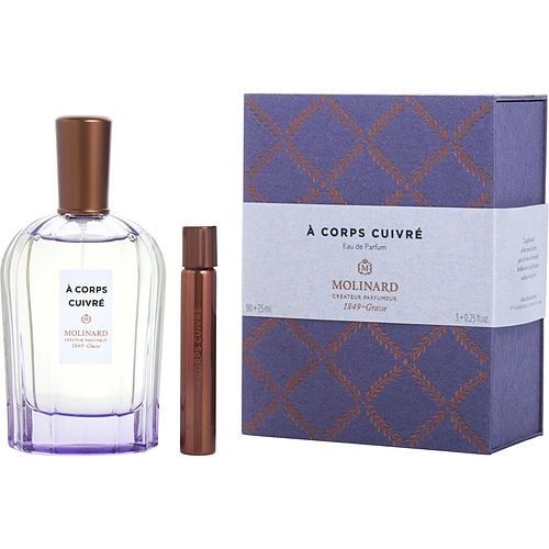 MOLINARD A CORPS CUIVRE by Molinard EAU DE PARFUM SPRAY 3 OZ & EAU DE PARFUM ROLL-ON 0.25 OZ MINI