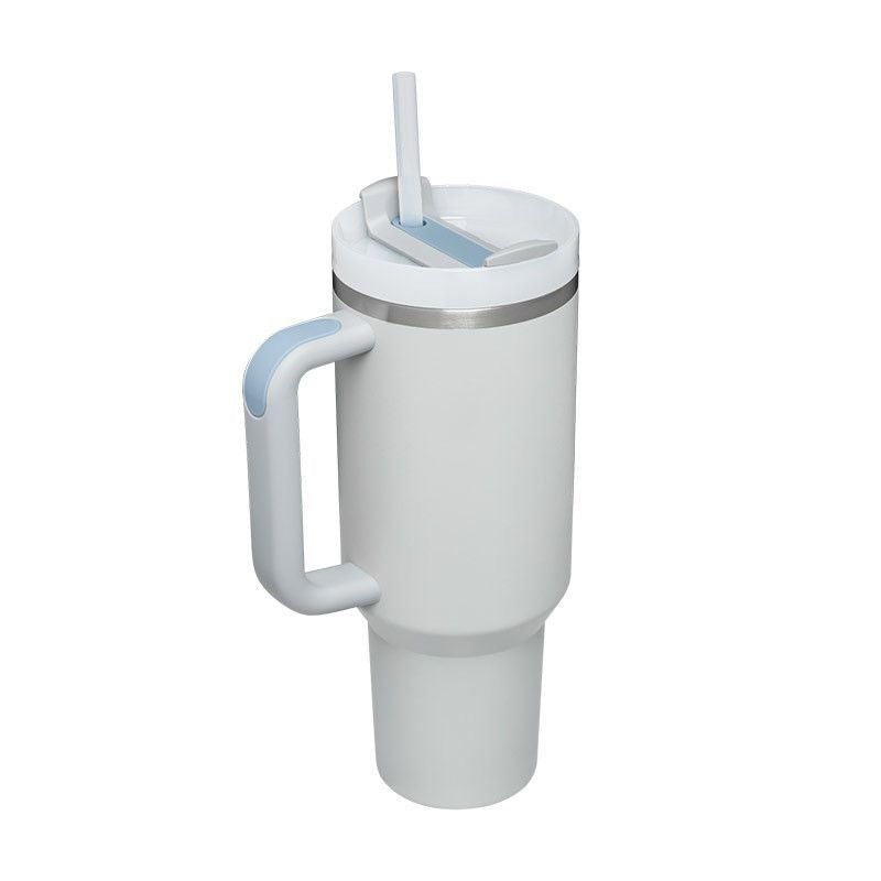 1200ml Stainless Steel Mug Coffee Cup Thermal Travel Car Auto Mugs T hermos 40 Oz Tumbler with Handle Straw Cup Drinkware New In