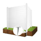 Valla para Aire Acondicionado, Panel de Vinilo Blanco para Valla de Privacidad de Cubos de Basura para Exterior, Cerramiento para Equipos de Piscina Exterior con Estacas Metálicas, (Paquete de 2)