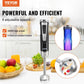 VEVOR Commercial Immersion Blender, 200 Watt 8-Speed Heavy Duty Immersion Blender, Stainless Steel Blade Copper Motor Hand Mixer, USB Charging Cable Multi-purpose Easy Control Grip Stick Mixer, Black