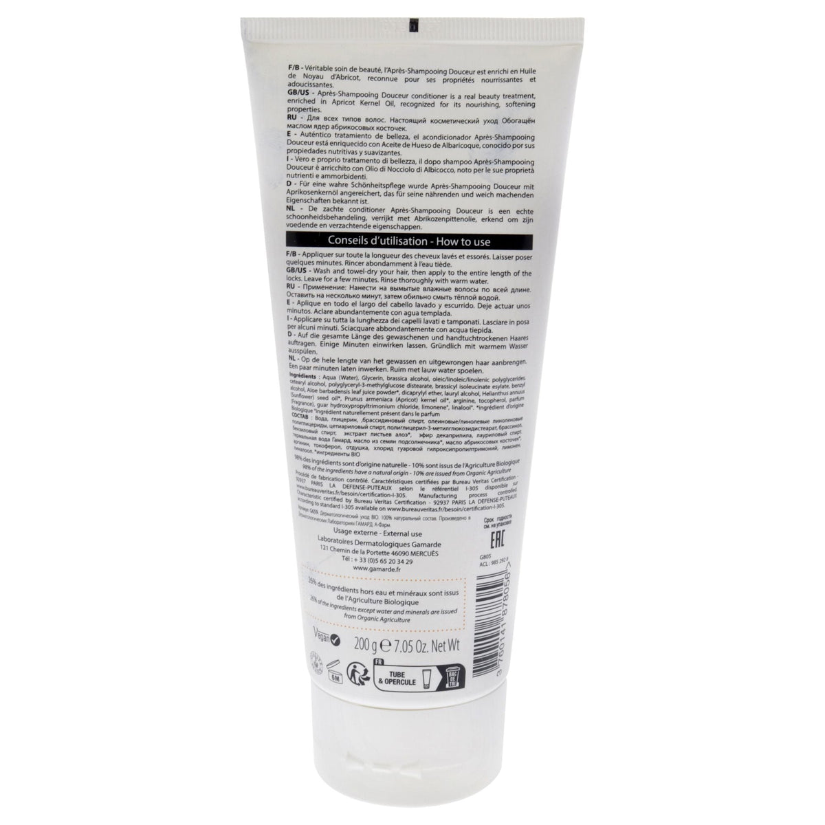 Acondicionador Suave de Hueso de Albaricoque - Todo Tipo de Cabello