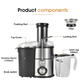 28199470 900W Multi-function electric juicer juice 0.8L, 1.5L slag cup without BPA fruit and vegetable juice, modern vertical mixing kitchen juicer, secondary mechanical