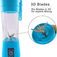 Personal blender with 6 blades; Personal Size Blender Juicer Cup; Smoothies and Shakes Blender; Handheld Fruit Machine; Blender Mixer Home