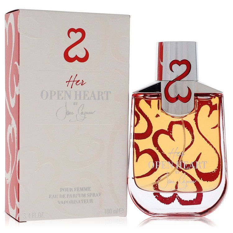 Her Open Heart by Jane Seymour Eau De Parfum Spray con joyero de viaje de regalo