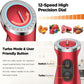 KOIOS 5-in-1 Hand Immersion Blender, 1000W 12 Speed Handheld Blender, Copper Motor Stainless Steel Blade Stick Blender,600ml Mixing Beaker,500ml Food Processor, Whisk, Milk Frother, B PA-F ree, Red