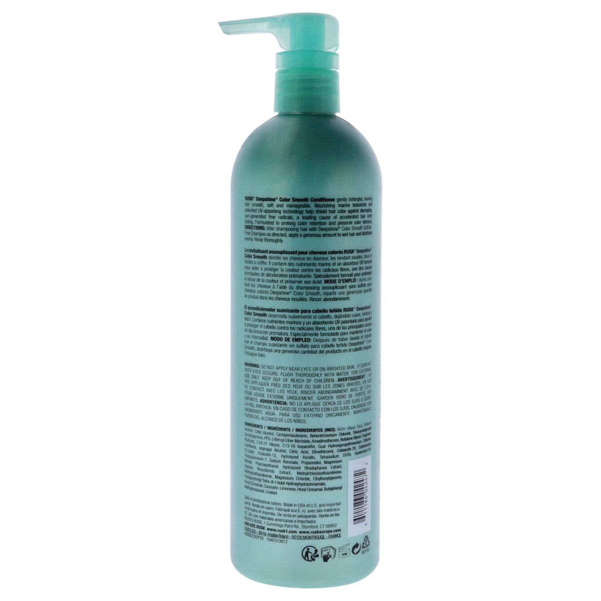 Acondicionador Deepshine Color Smooth de Rusk para Unisex - Acondicionador de 25 oz